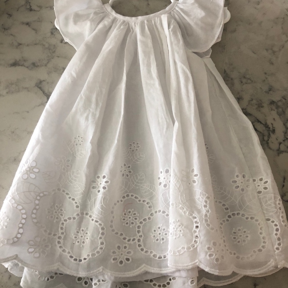 NWT, White Eyelit Dress